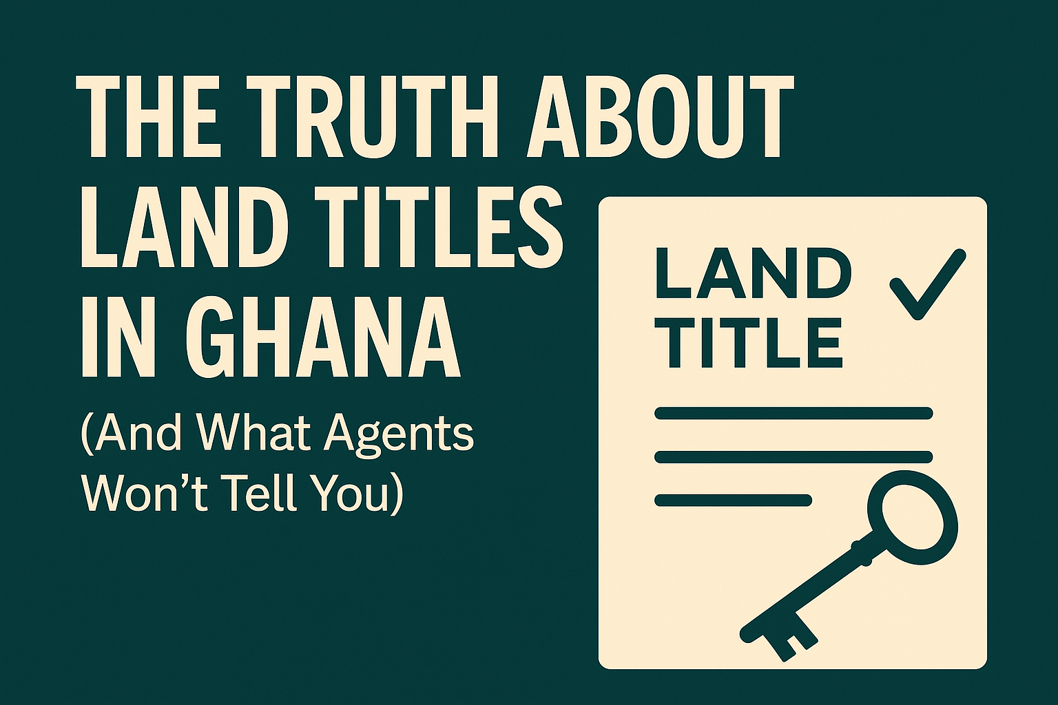 The Truth About Land Titles in Ghana (And What Agents Won’t Tell You